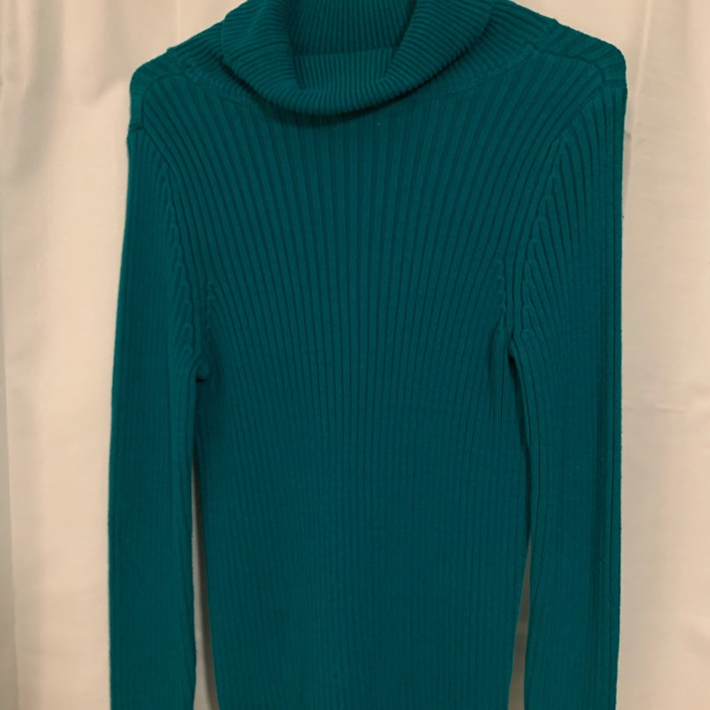 Turquoise turtleneck